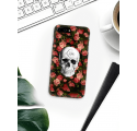 Etui na telefon Iphone 7 Plus / 8 Plus Róże Czaszka