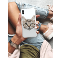 Etui na telefon Iphone X Kot Geometryczny