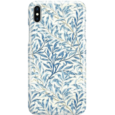 Etui na telefon Iphone X Niebieskie Liście