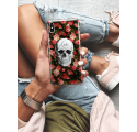 Etui na telefon Iphone X Róże Czaszka