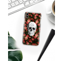 Etui na telefon Iphone X Róże Czaszka