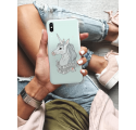 Etui na telefon Iphone X Unicorn Szczęśliwy Jednorożec