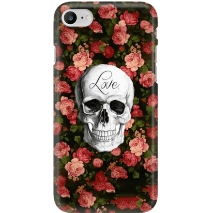 Etui na telefon Iphone 7 / 8 Róże Czaszka
