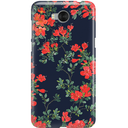 Etui na telefon Huawei Y6 2017 Czerwone Kwiaty