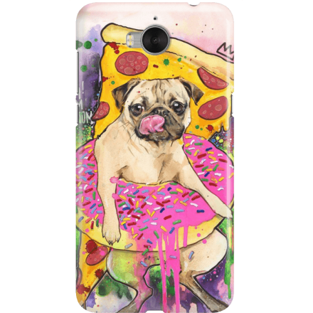 Etui na telefon Huawei Y6 2017 Głodny Mops