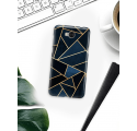 Etui na telefon Huawei Y6 2017 Geometyczne Indygo