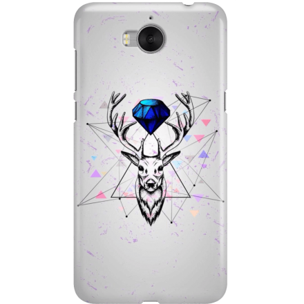 Etui na telefon Huawei Y6 2017 Jeleń Geometryczny