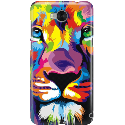 Etui na telefon Huawei Y6 2017 Kolorowy Lew