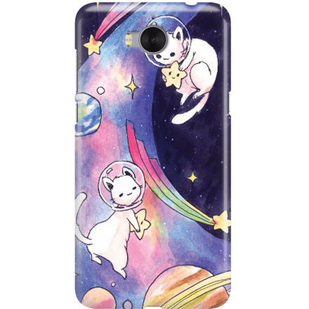 Etui na telefon Huawei Y6 2017 Kosmiczne Koty