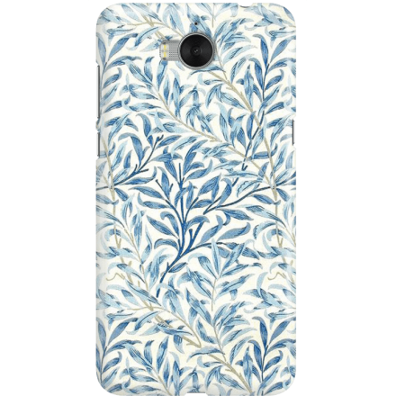 Etui na telefon Huawei Y6 2017 Niebieskie Liście