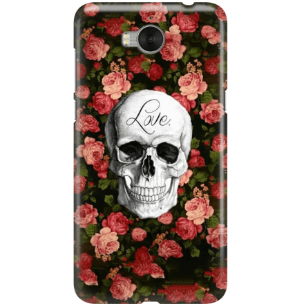Etui na telefon Huawei Y6 2017 Róże Czaszka