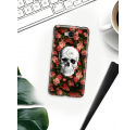 Etui na telefon Huawei Y6 2017 Róże Czaszka
