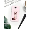 Etui na telefon Huawei Y6 2017 Różowy Kot