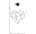 Etui na telefon Huawei Y6 2017 Serce Geometryczne