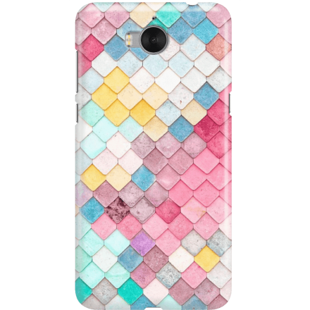 Etui na telefon Huawei Y6 2017 Tęczowa Łuska