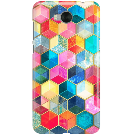 Etui na telefon Huawei Y6 2017 Tęczowe Kryształki