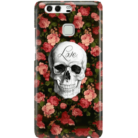 Etui na telefon Huawei P9 Róże Czaszka