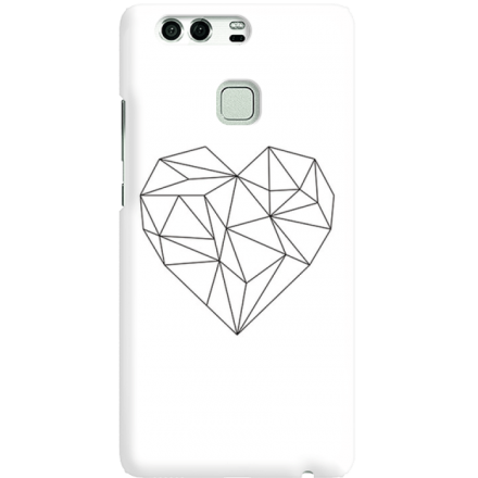 Etui na telefon Huawei P9 Serce Geometryczne