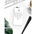 Etui na telefon Huawei P9 Serce Geometryczne