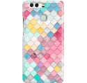 Etui na telefon Huawei P9 Tęczowa Łuska