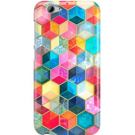 Etui na telefon HTC A9S Tęczowe Kryształki