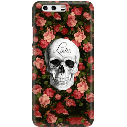 Etui na telefon Huawei P10 Róże Czaszka