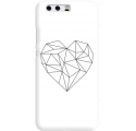 Etui na telefon Huawei P10 Serce Geometryczne