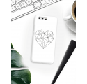 Etui na telefon Huawei P10 Serce Geometryczne