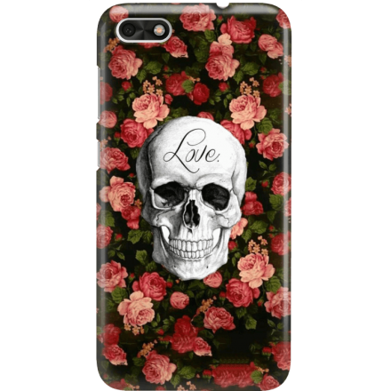 Etui na telefon Huawei P9 Lite Mini Róże Czaszka